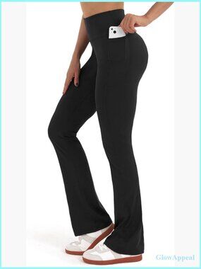 Tall Flare Leggings with Pockets, High Waisted Yoga Pants